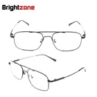 Брендовые очки Brightzone в форме пилота с полным ободком из титанового сплава, гибкие оптические очки Rx по рецепту очки очки