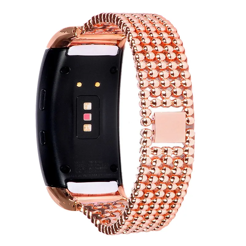 Rose gold Высокое качество, ремешок для часов, браслет из нержавеющей стали, ремешок для samsung gear Fit2 SM-R360, смарт-ремешок для часов gear Fit 2, Ремешки для наручных часов - Цвет: Rose gold