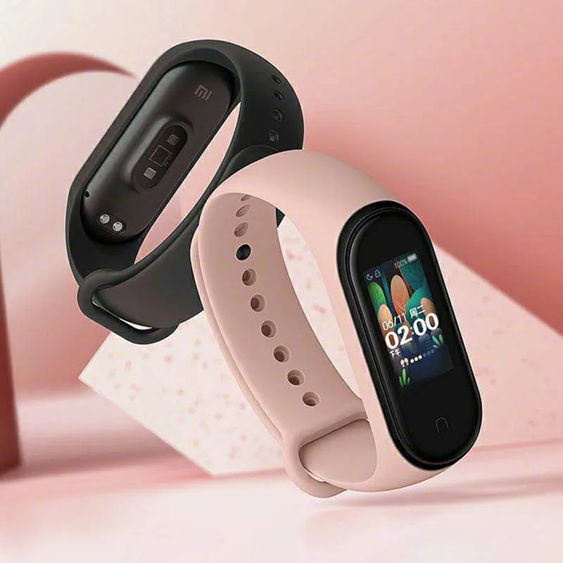 Новый оригинальный Смарт браслет Xiaomi Mi Band 4 Miband фитнес с пульсом 135 мАч цветной