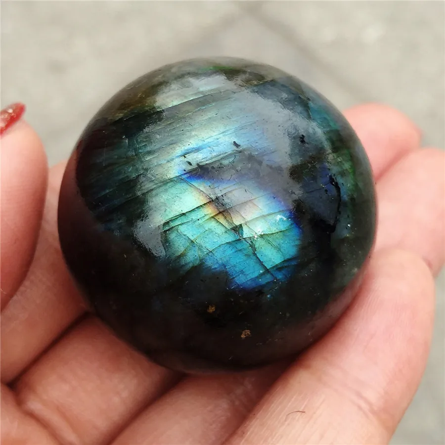 Фотоэлемент шарик серый лунный камень синий драгоценный orb поделки украшение для