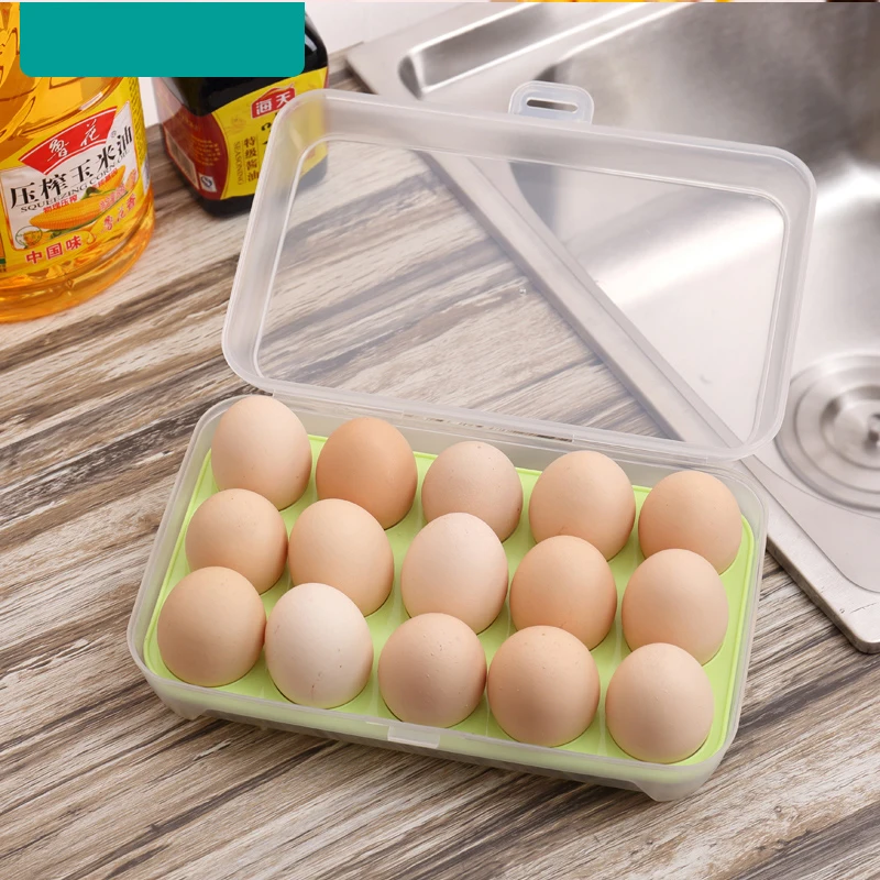

Refrigerator Egg Storage Box Kitchen Chicken Egg Holder Storage Bin Box Hamper Portable Egg Container Carrier Case Basket