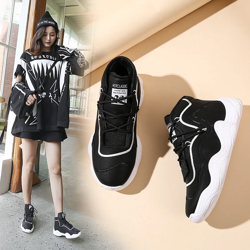 Women's Shoes in Autumn and Winter with Fleece Warm Cotton Sports Leisure Board | Спорт и развлечения