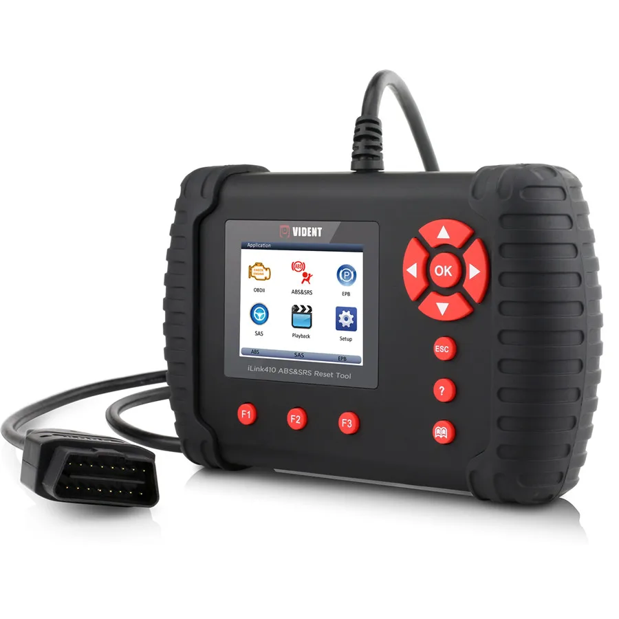 VIDENT iLink410 автомобильный OBD2 сканер OBD двигателя+ ABS+ SRS подушка безопасности аварийный инструмент сброса данных+ SAS