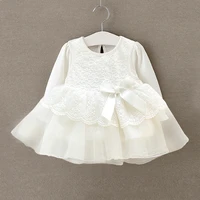 new born baby girl dress vestido infantil bebe white lace baby dress wedding party gowns long sleeves girls baptism 1 year