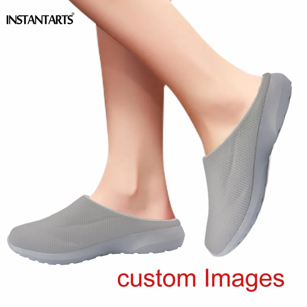 

INSTANTARTS Women Soft Rubber Flip Flops Summer Beach Water Slippers Customized & Dropshipping Female Girl Home Outside Sandals