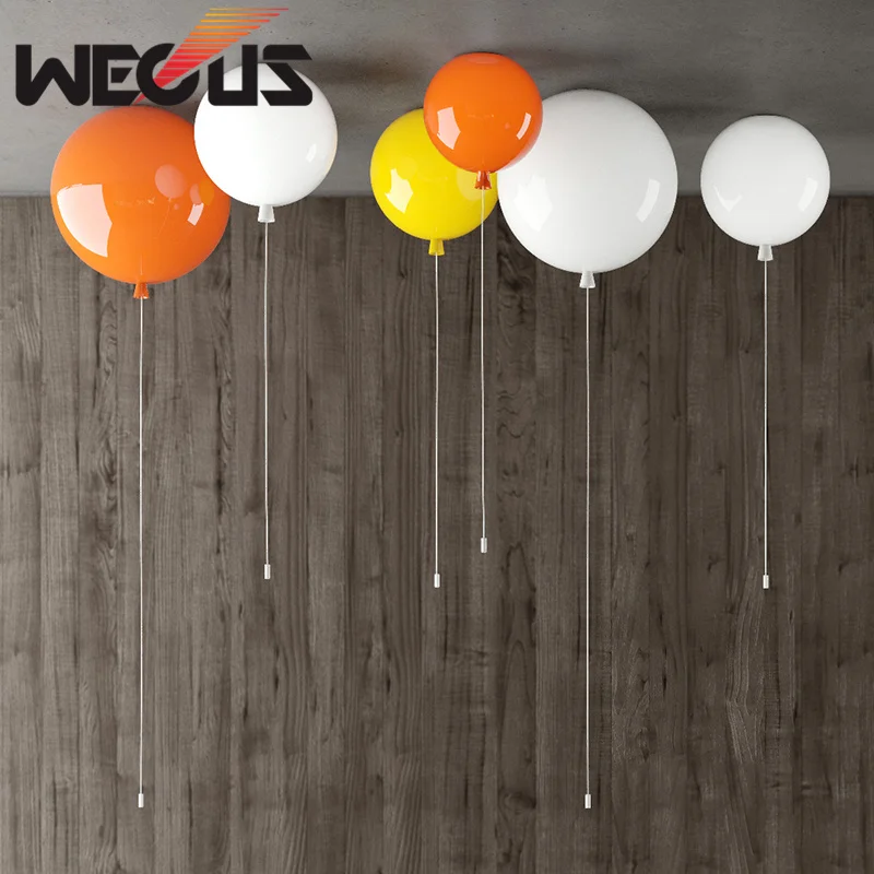 Luz de techo en forma de bola d300 mm, lámpara de globo para dormitorio de niños hermosos, iluminación colorida para decoración del vestíbulo