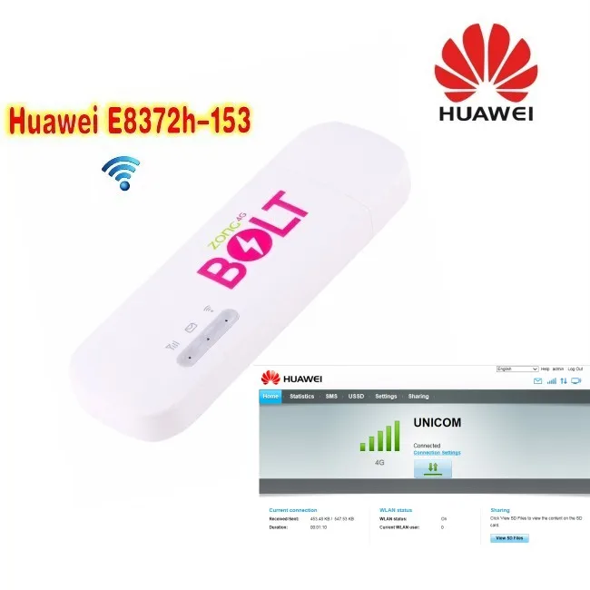 Huawei E8372, 4G, Wi-Fi,       LTE,   TS9