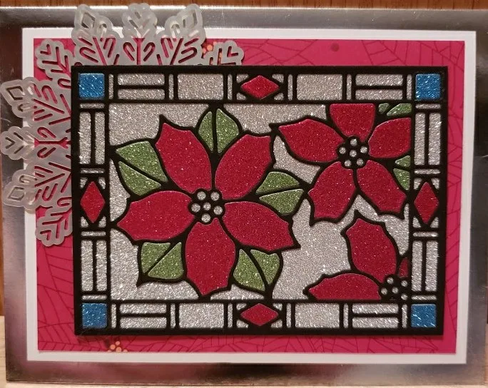 Poinsettia прямоугольная рамка для резки металла Скрапбукинг Ремесло штампы резка