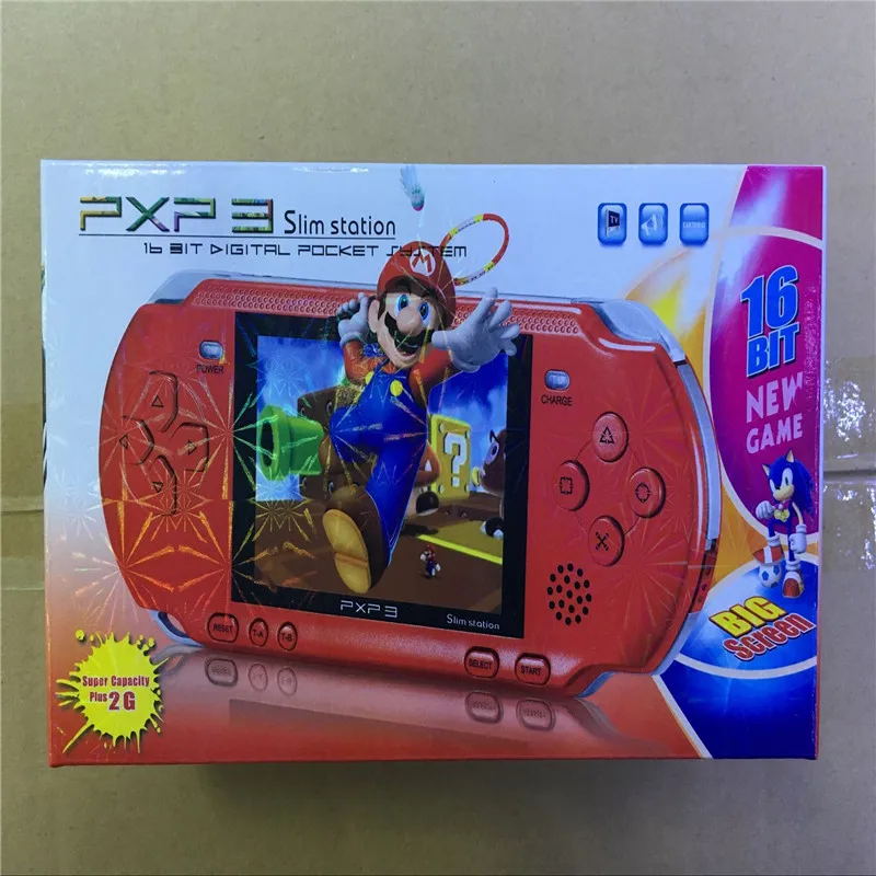 2019 16 бит PXP3 Ручной игровой плеер игровая консоль с AV кабелем Поддержка TV out 2