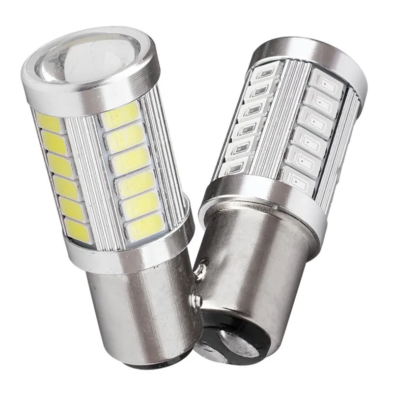 2 шт. T10 свет BAY15D 1157 супер яркий 33 SMD Стоп-сигнал автомобильные лампы | Автомобили и