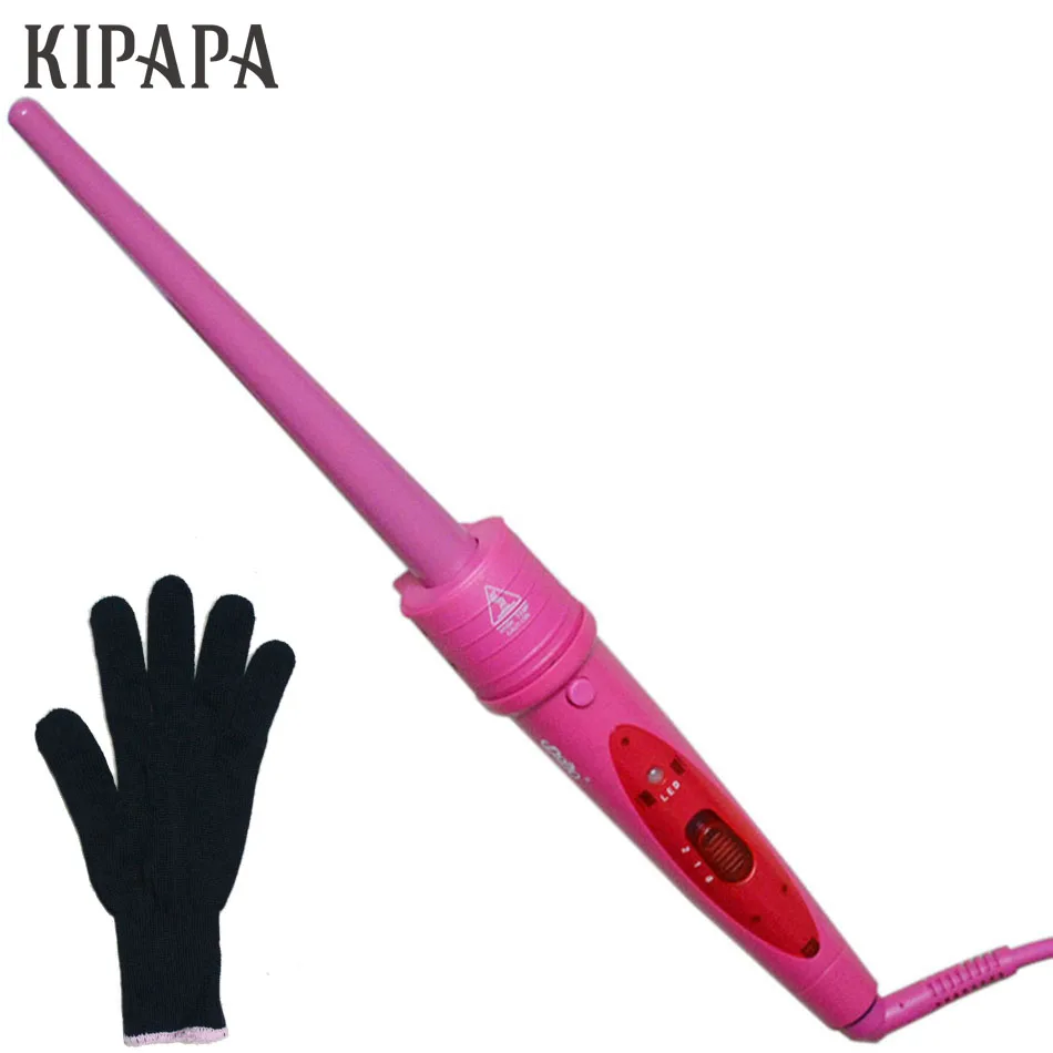 0918MM KIPAPA 450F Тепловая плойка розовый 0,35-1,25 дюймов профессиональная плойка для завивки волос Waver бигуди 9-32 мм Krultangen электрические инструменты - Цвет: 0918MM