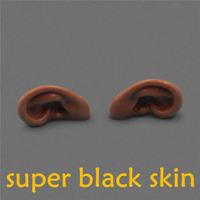 super black skin Blyth кукла ледяная игрушка уши игрушка белый натуральный загар темная и супер черная кожа, только уши без куклы - Цвет: super black skin