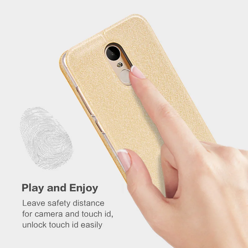 Чехол CAPAS Redmi Note 3 Pro с откидной крышкой и подставкой из искусственной кожи ТПУ