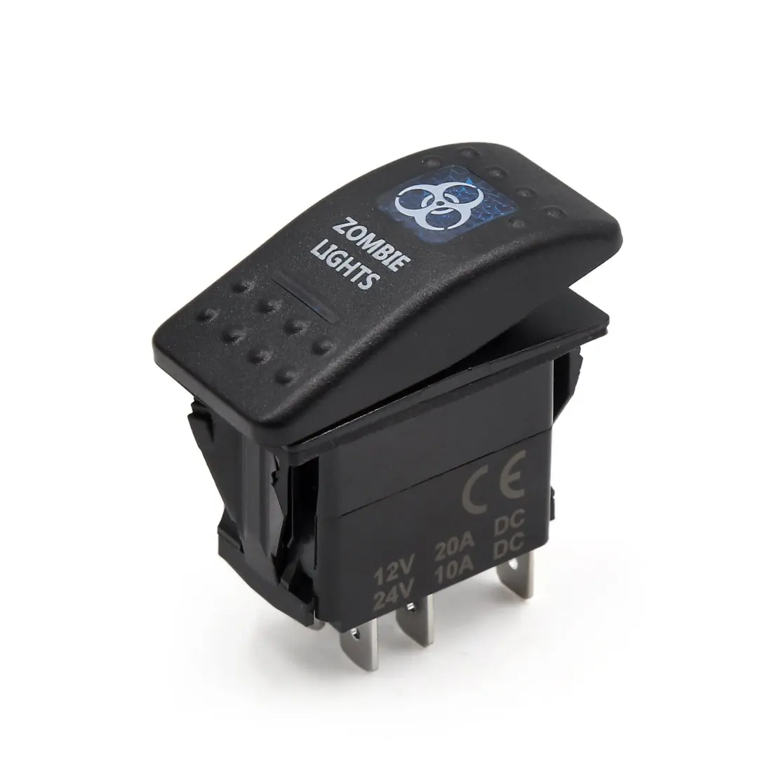 

Uxcell DC 12V/20A 24V/10A 5 Pins ON/Off Control Blue LED Light Switch for Car