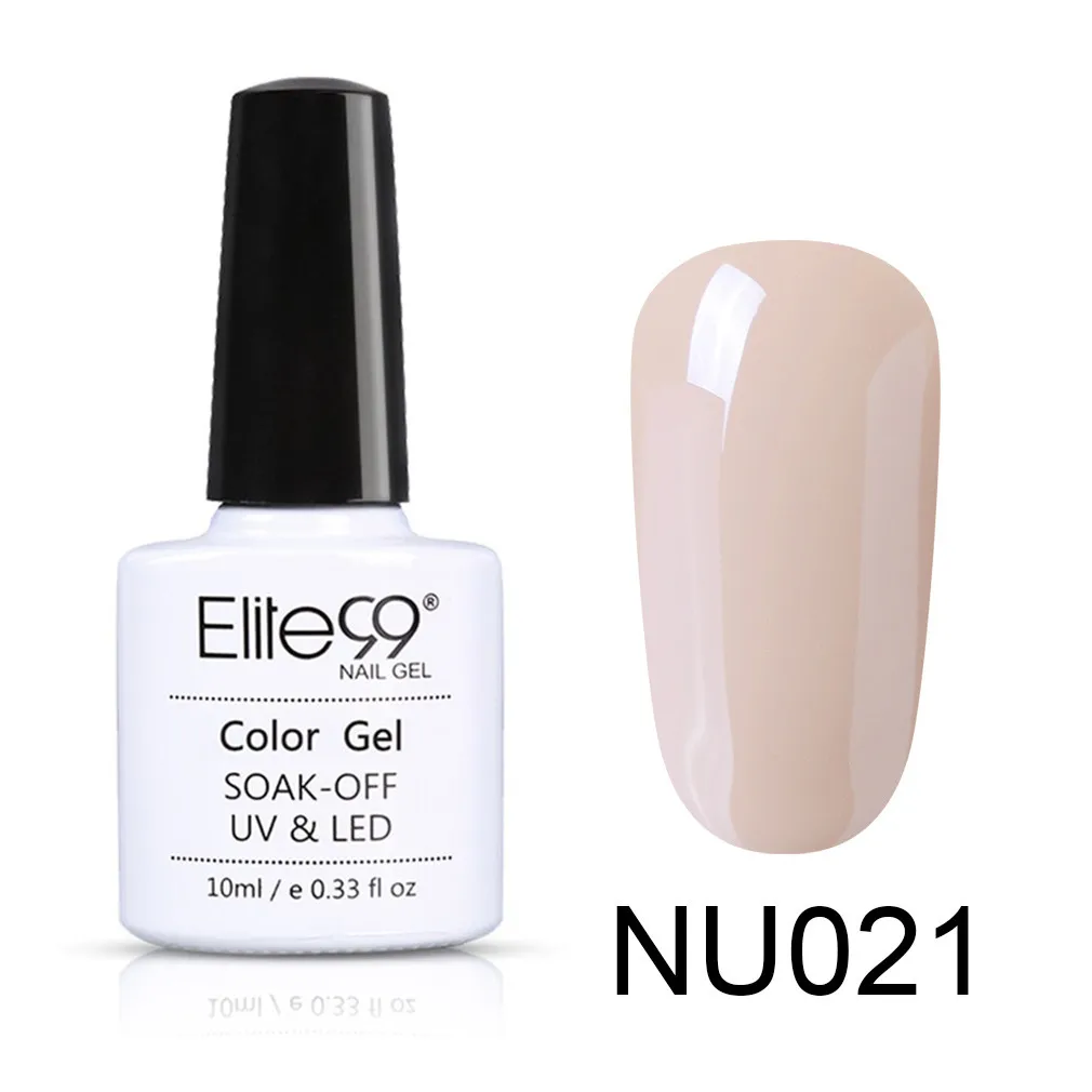 NU021 Elite99, телесный цвет, 10 мл, Гель-лак Vernis, Полупостоянный УФ-гель для дизайна ногтей, Гель-лак, впитываемый, для ногтей, грунтовка, Гель-лак - Цвет: NU021