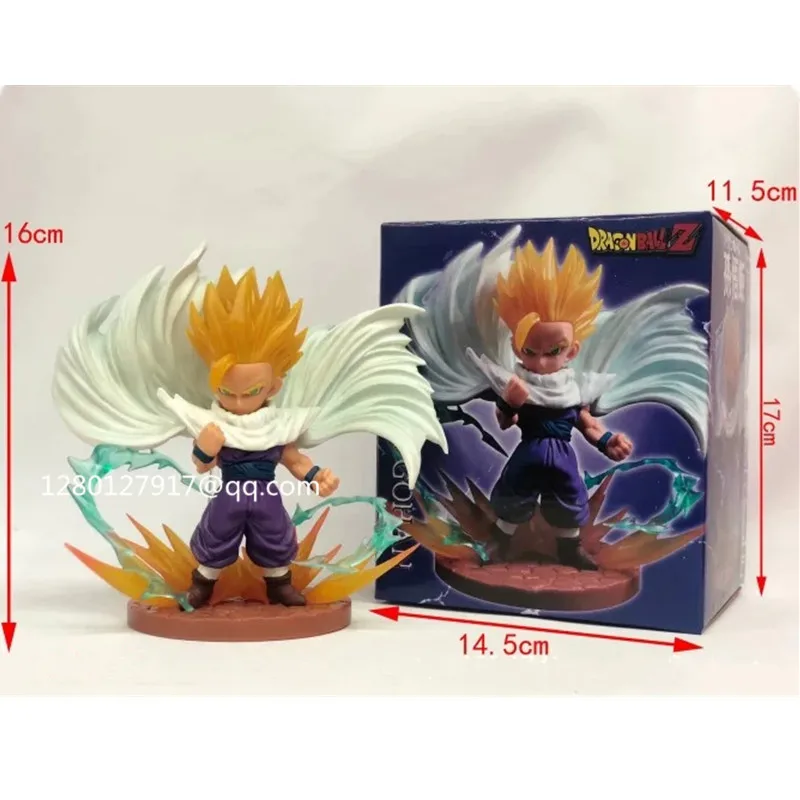 Dragon Ball Z Anger juvenal Son Gohan Super Saiyan ПВХ фигурка Коллекционная модель игрушки 16 см