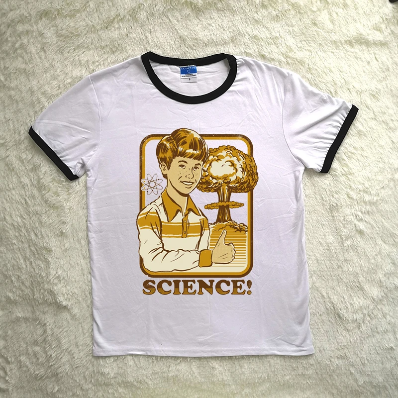 Hillbilly J-101 New summer short-sleeved white science printing Teefemale cotton temperament thin student casual T-shirt top | Женская
