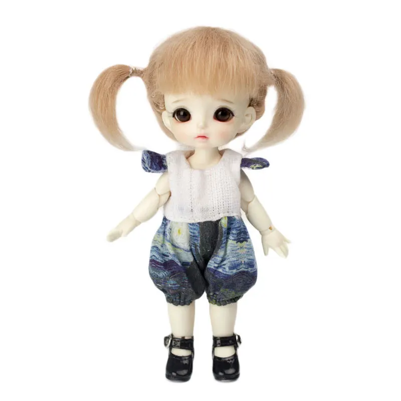 1/8 bjd jd Кукла парик мохер материал для 5-6 дюймов окружность головы кукла ob11 куклы парики для куклы аксессуары игрушки - Цвет: only wig