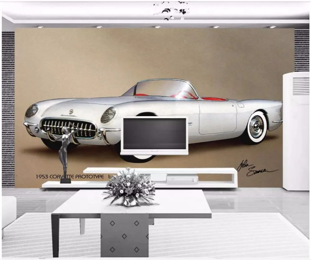 3d обои для гостиной американский классический автомобиль украшение дома стен 3