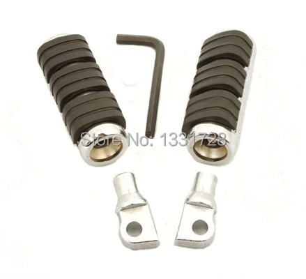 

Chrome Wing Foot Pegs Rests For Serrated H-D Style Male Mount(pr)