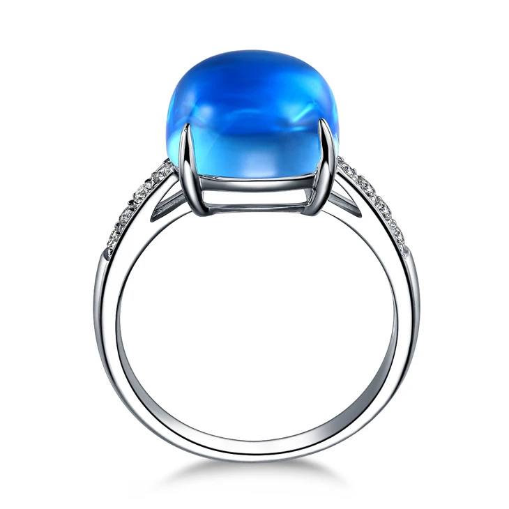 ZOCAI 2014 Новое поступление синий Секрет 7 0 CT натуральный топаз с 12 ct настоящий