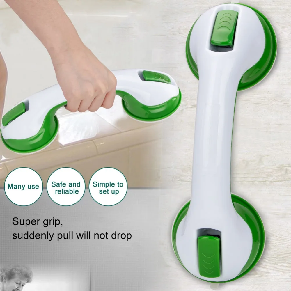 Супер Grip Ванна Часы с чашкой на присоске для ванной ручка поручень Grab Бар