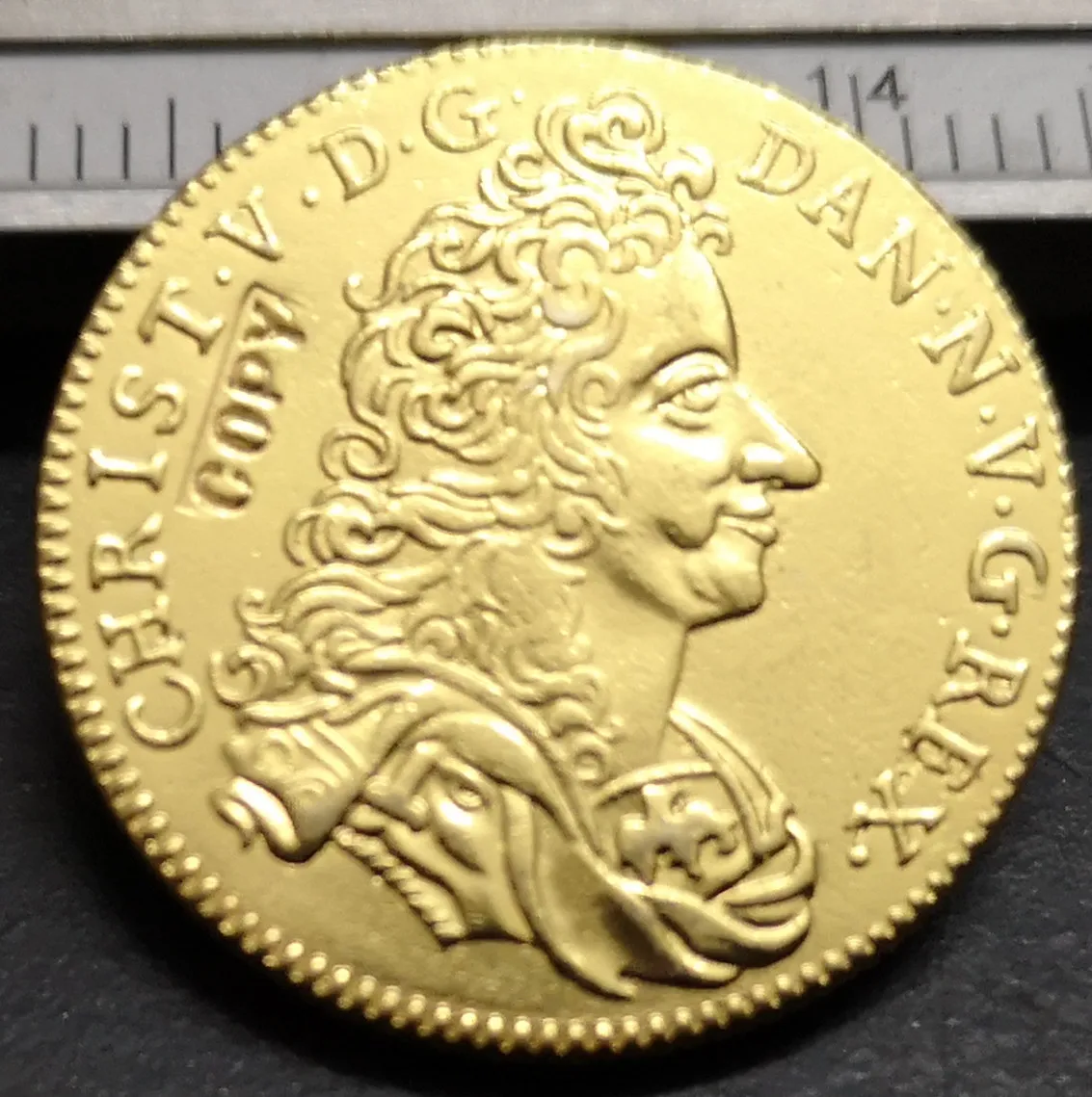1699 ДАНИЯ 1 Dukat 22K позолоченная копия монеты|coin coins|coin goldcoin copy |