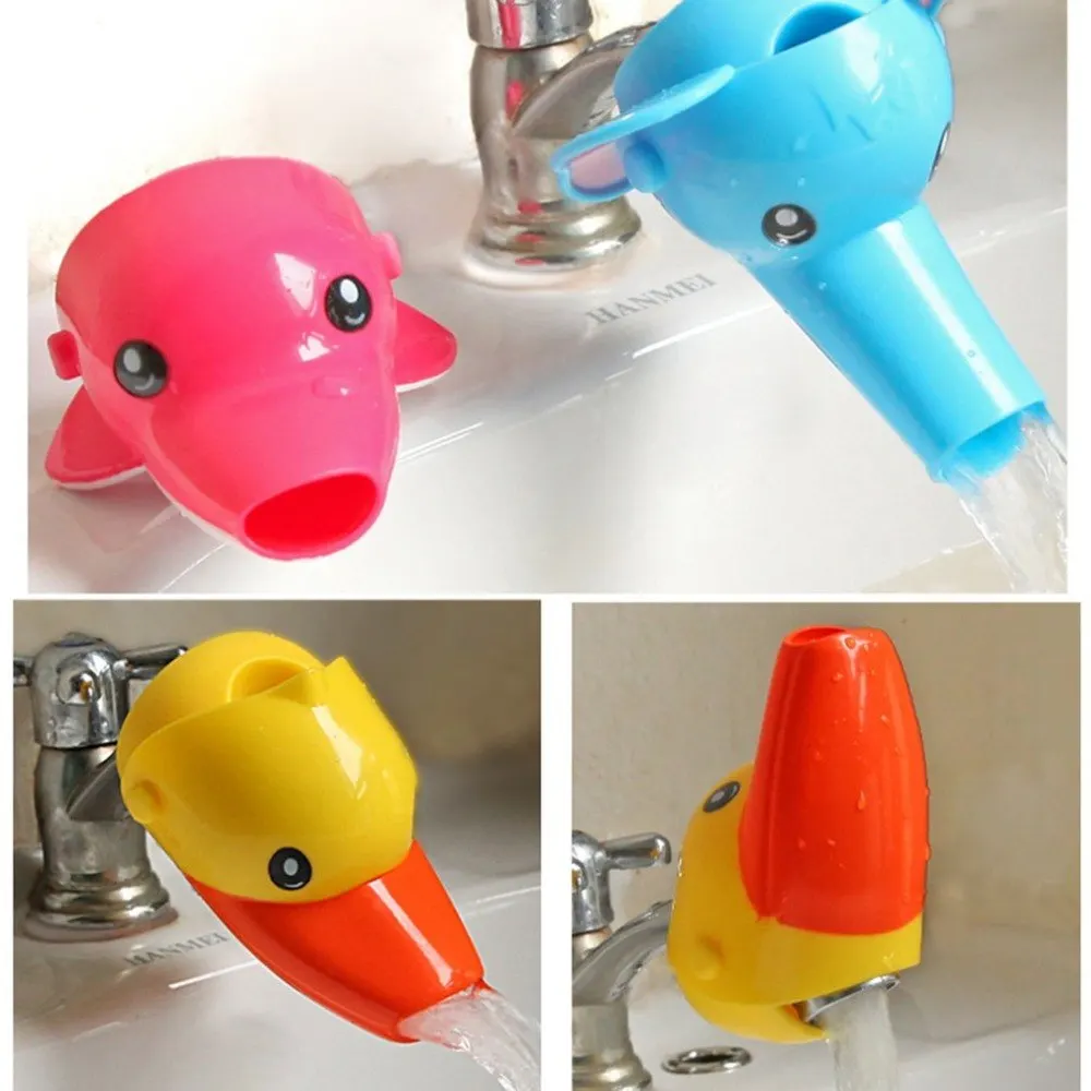 Children Kawaii Cartoon Animal Sink Baby Bath Tap Bathroom Kitchen Water Faucet Extender for Hand Washing | Обустройство дома