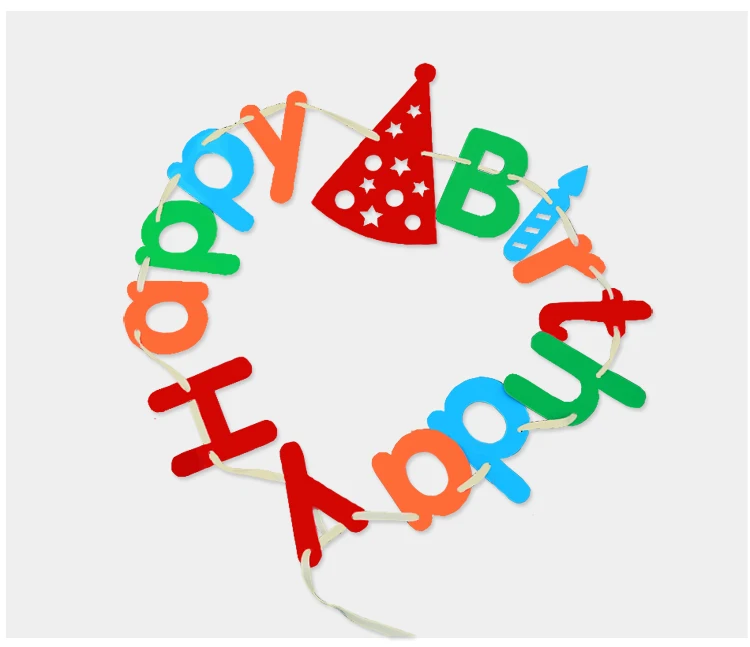 Красный картонный баннер 3 м на день рождения гирлянда с флагом сделай сам