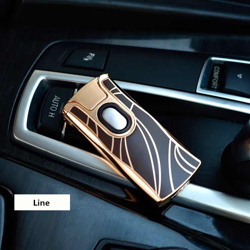 Новинка 2017 года USB электрическая двойная дуговая металлическая зажигалка