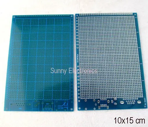 10x 15 см(" x 6") Односторонний Прототип PCB панель универсальная печатная плата FR-4 стекловолокна 10 шт./партия