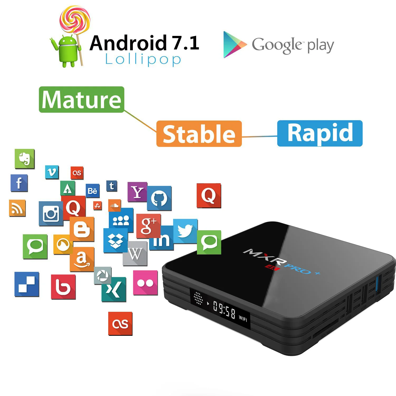 MXR PRO PLUS Android 7 1 4 Гб RAM 32 ROM Smart 4K TV Box RK3328 четырехъядерный цифровой дисплей 2 4G/5G Wifi BT4.0