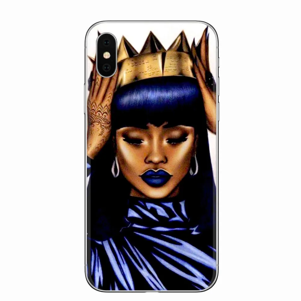 Для девочек черного цвета Magic рок меланина попсовое королева чехол для Apple iPhone X 7 8