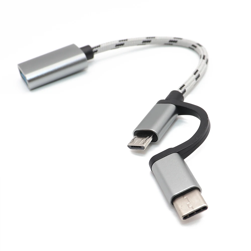 Кабель адаптер OTG с портом Type C папа и Micro USB на 3 0|Переходники адаптеры| |