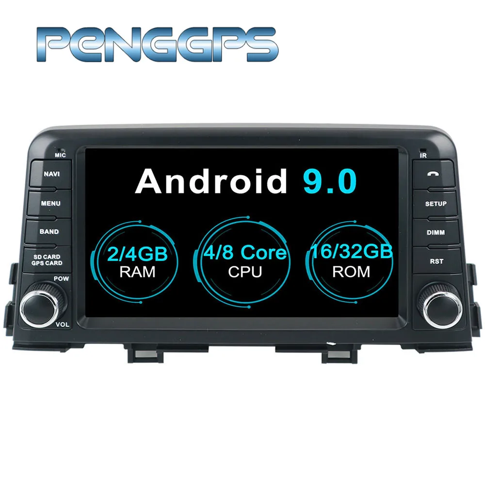 Автомагнитола 2 Din 4 Гб + 32 ГБ Восьмиядерный процессор DVD плеер Android 9 0 для KIA PICANTO MORNING