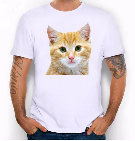 Хит Мужская футболка с принтом Bad Cat женская Dept крутая изображением кота мужская