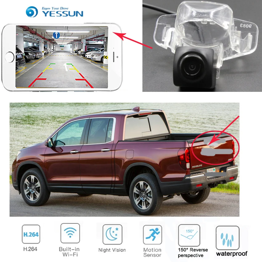 Новое поступление YESSUN для Honda LaGreat Legend Ridgeline 2005 ~ 2014 беспроводная камера заднего