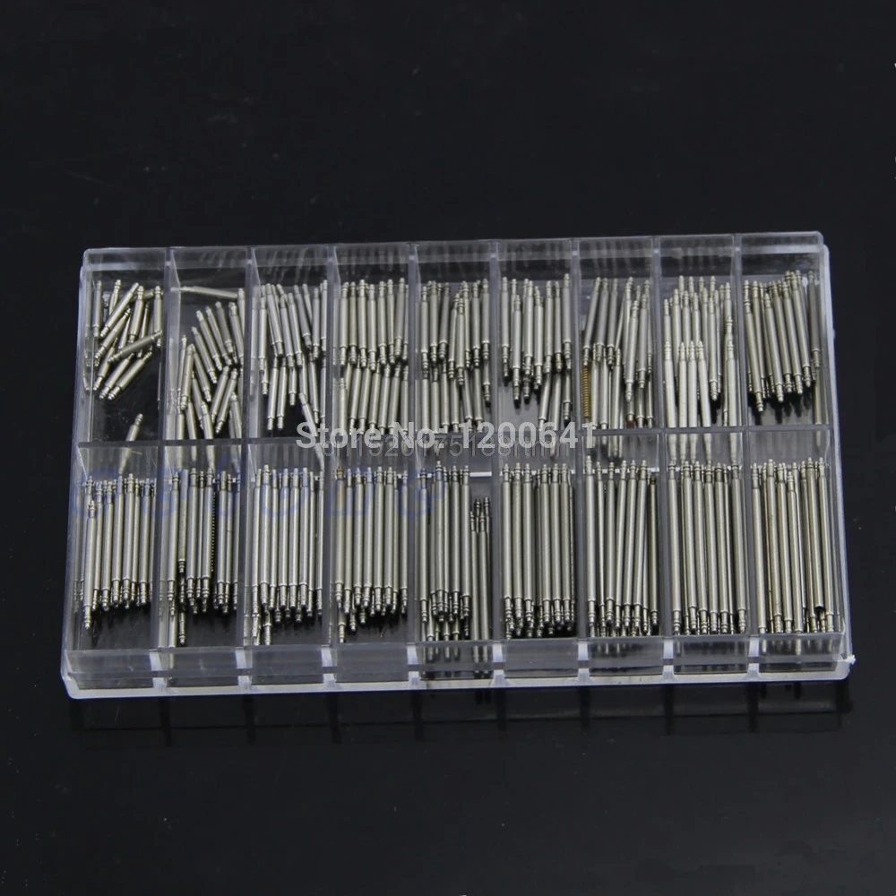 

360Pcs 8mm - 25mm Stainless Steel Watch Band Spring Bars Strap Link Pins