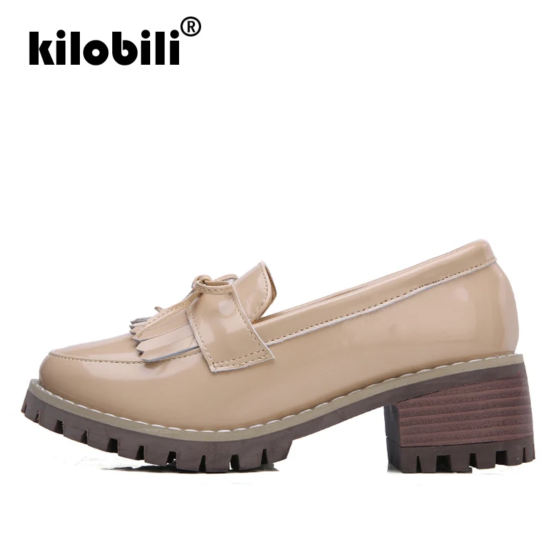 Kilobili/2019 г. весенние женские туфли-оксфорды модельные туфли-лодочки из