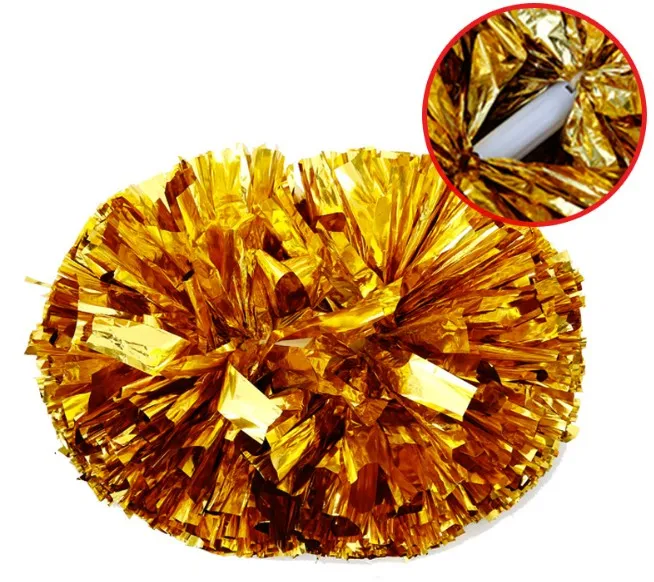 1 шт. металлические помпоны для чирлидинга аэробика показ танец цветы болельщиц