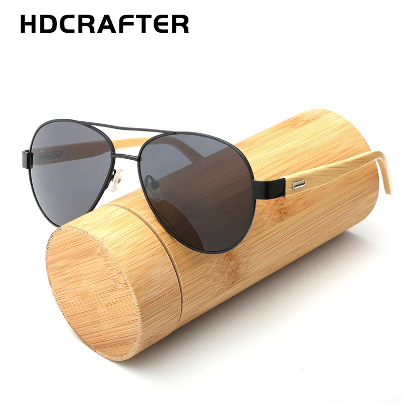 Солнцезащитные очки HDCRAFTER 2017 бамбуковые солнцезащитные брендовые дизайнерские