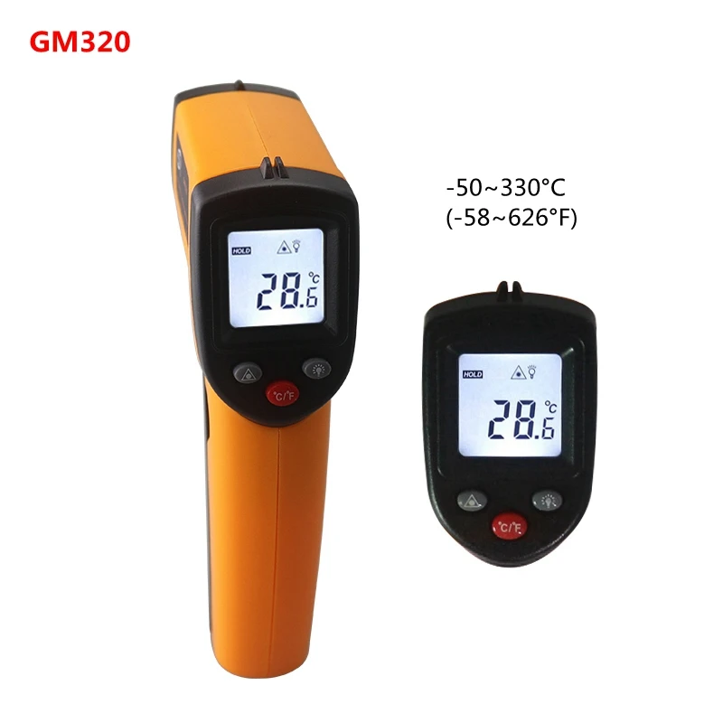Цифровой термометр GS320 GM320 GM900 красной лазерной инфракрасный Бесконтактный ИК