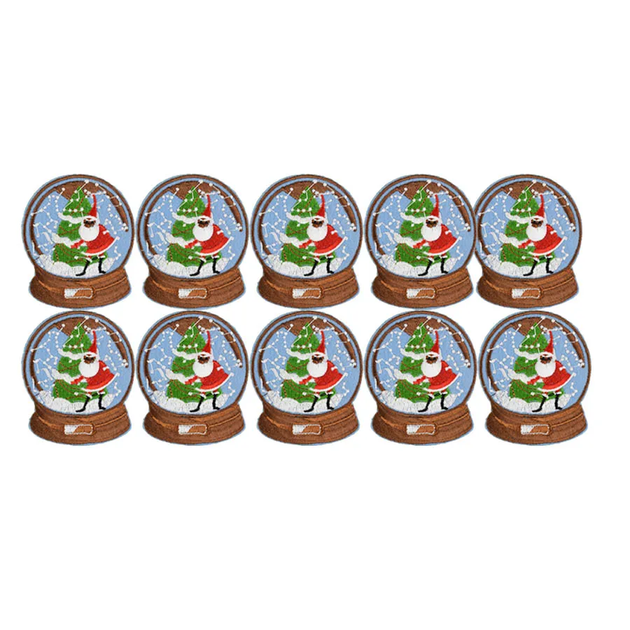 Diy рождественские нашивки с хрустальным шариком для одежды железная вышитая