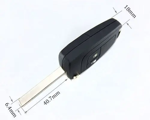 Раскладной дистанционный ключ KEYECU 2 кнопки для Chevrolet Buick Opel 433 МГц ID46 чип HU100 Uncut Blade |