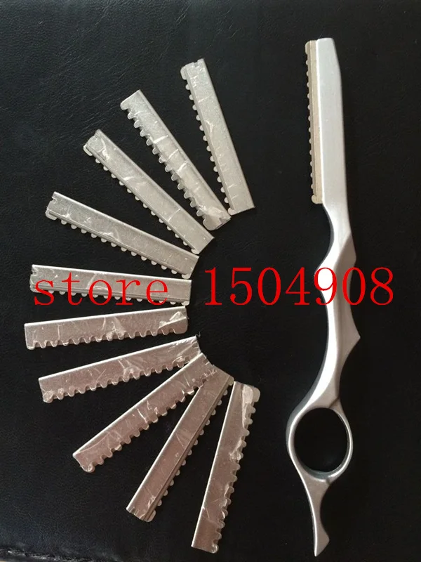 Японская стальная Филировочная бритва с лезвиями прямая салонная