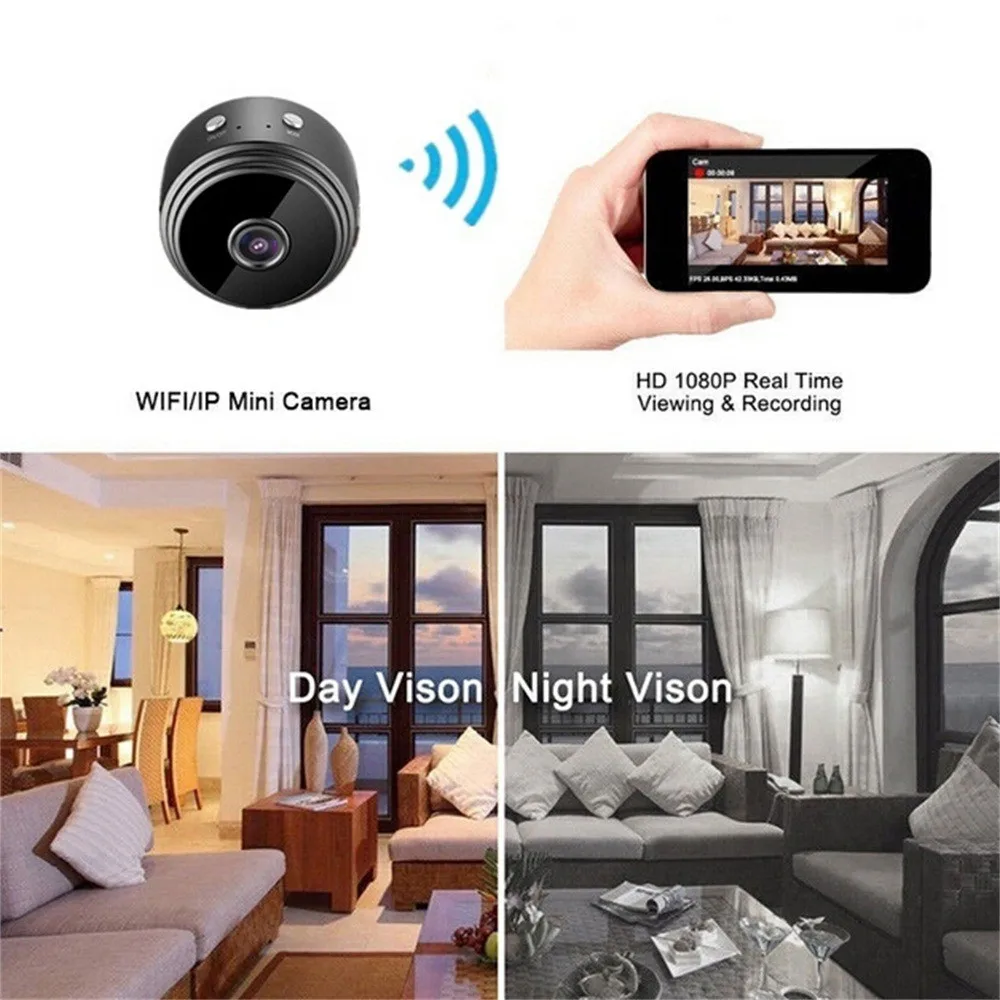 2019 HD 1080P мини камера с беспроводным дистанционным управлением Wi Fi для
