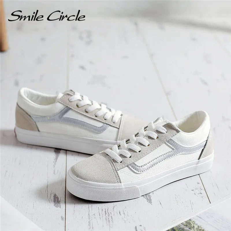 Smile Circle/2018 г. Весенне-летние белые кроссовки Женская Ультрамягкая повседневная