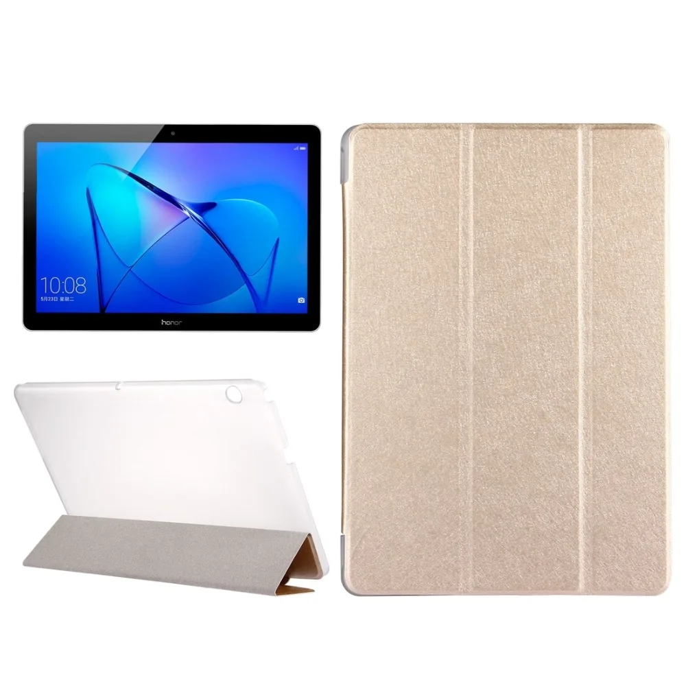 HAWEEL Tablet Крышка корпуса чехол для huawei Медиа Pad T3 10 9,6 дюймов с шелковой текстурой горизонтальный Флип кожаный чехол и 3-складной держатель
