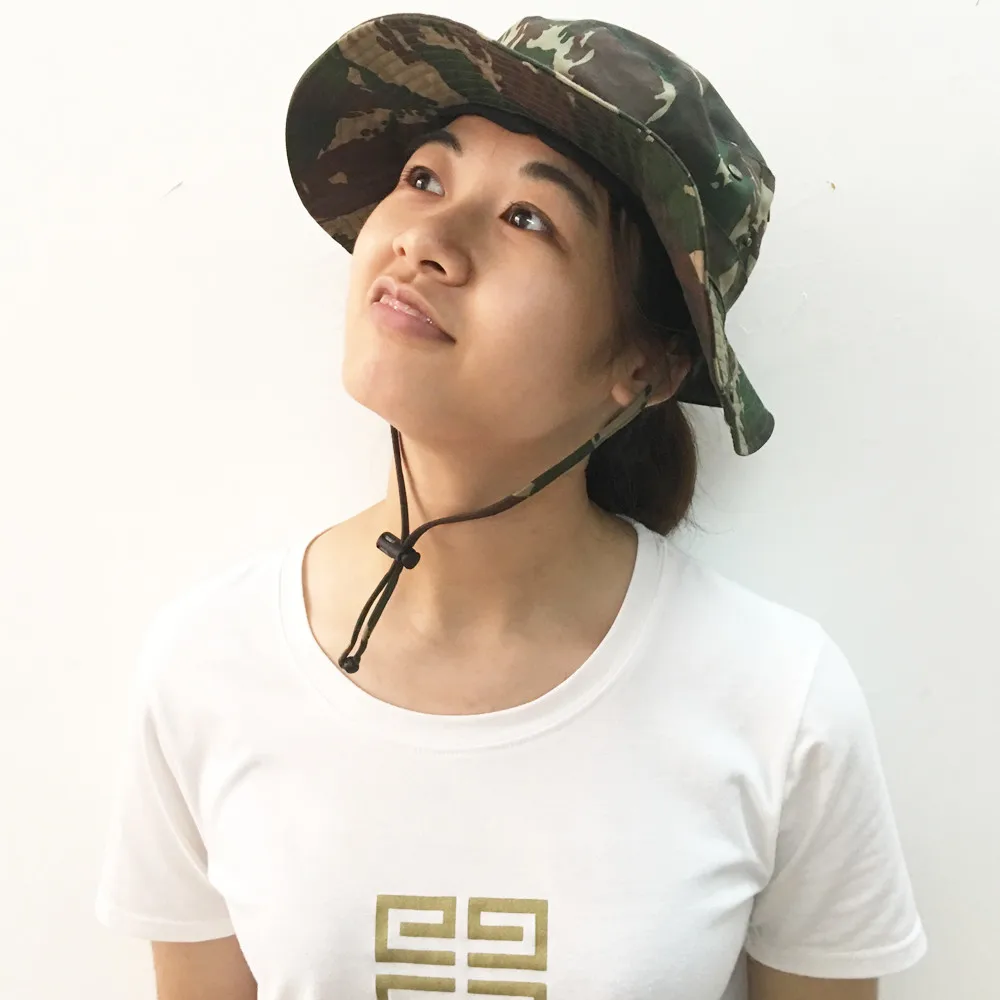 Quality Cotton Child 4-8 years Hunting Fishing Hat Boonie Tactical CS Jungle Camouflage Flanging Cap 2 Sizes | Спорт и развлечения