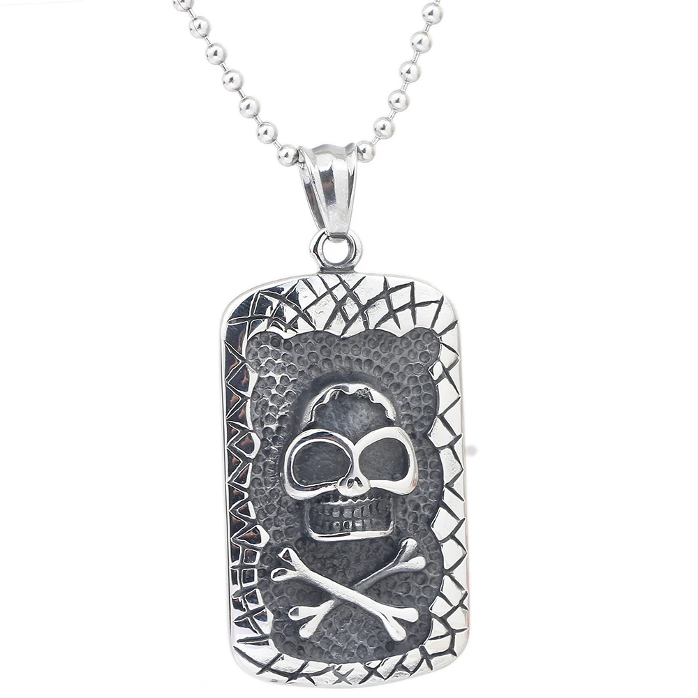 Fashion Men Jewelry Stainless Steel Skull Pendant Chain 24 inches for Boys Gift | Украшения и аксессуары